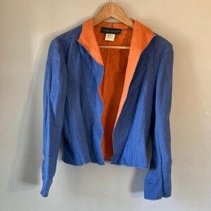 Harve Benard Blue and Orange Blazer